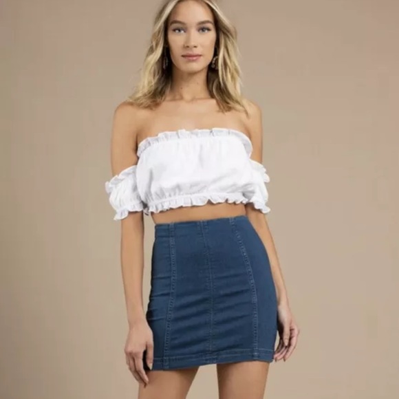 Free People Jean Skirt Size 8 - Picture 1 of 4